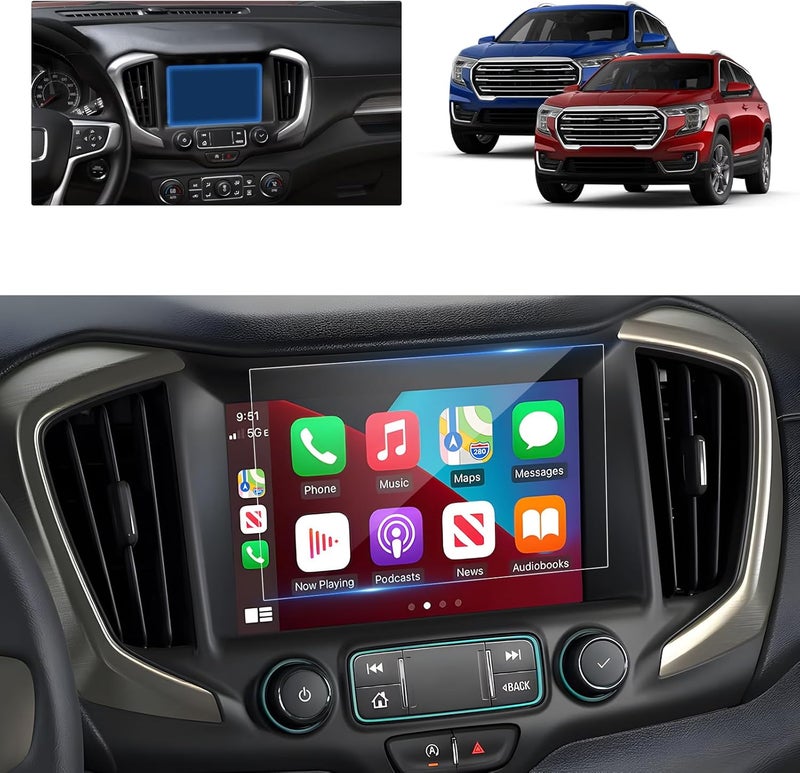 BSTW for 2024 GMC Terrain Screen Protector for 2018-2022 2023 2024 Terrain AT4/Denali/SLT 8" GMC Infotainment System for 2024 GMC Terrain Accessories Tempered Glass Protective Film - Image 1